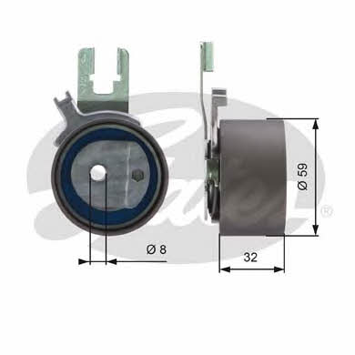 Gates T43119 Tensioner pulley, timing belt T43119: Buy near me in Poland at 2407.PL - Good price!
