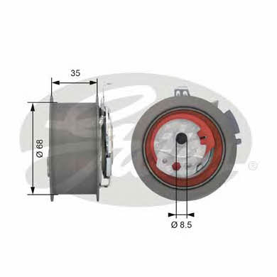 Gates Tensioner pulley, timing belt – price 211 PLN