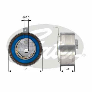 Gates T43152 Tensioner pulley, timing belt T43152: Buy near me in Poland at 2407.PL - Good price!