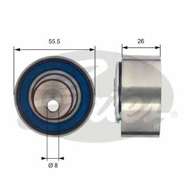 Gates T43156 Tensioner pulley, timing belt T43156: Buy near me in Poland at 2407.PL - Good price!