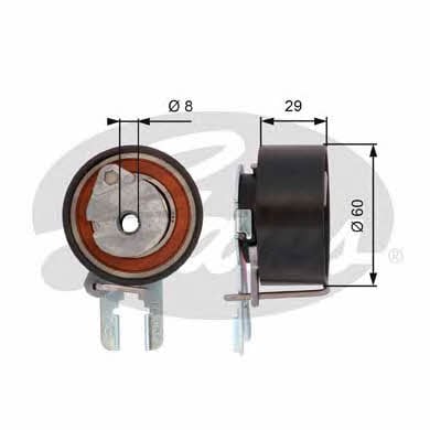 Gates T43158 Tensioner pulley, timing belt T43158: Buy near me at 2407.PL in Poland at an Affordable price!