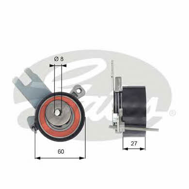 Gates T43172 Tensioner pulley, timing belt T43172: Buy near me in Poland at 2407.PL - Good price!