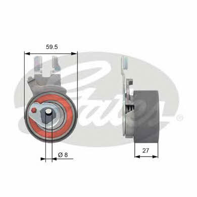 Gates T43173 Tensioner pulley, timing belt T43173: Buy near me in Poland at 2407.PL - Good price!