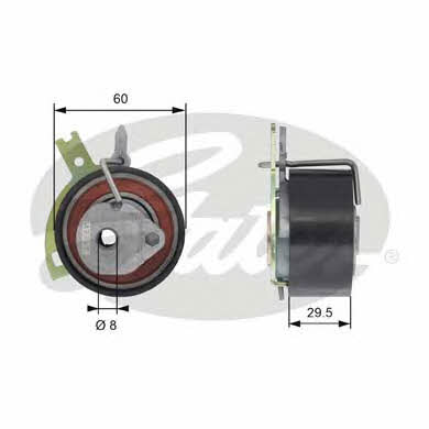 Gates T43186 Tensioner pulley, timing belt T43186: Buy near me in Poland at 2407.PL - Good price!