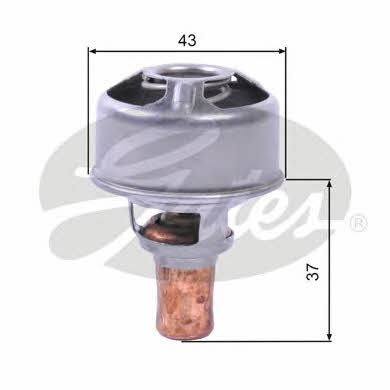 Gates TH01483 Thermostat, coolant TH01483: Buy near me in Poland at 2407.PL - Good price!