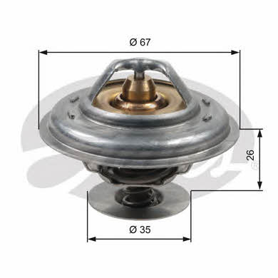 Gates TH13287G1 Thermostat, coolant TH13287G1: Buy near me in Poland at 2407.PL - Good price!