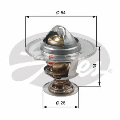 Gates TH47685G1 Thermostat, coolant TH47685G1: Buy near me in Poland at 2407.PL - Good price!