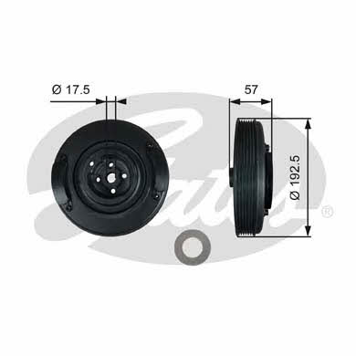 Gates TVD1033 Шків колінчатого валу TVD1033: Приваблива ціна - Купити у Польщі на 2407.PL!