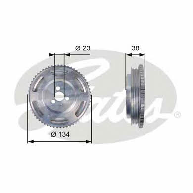 Gates TVD1070 Pulley crankshaft TVD1070: Buy near me at 2407.PL in Poland at an Affordable price!