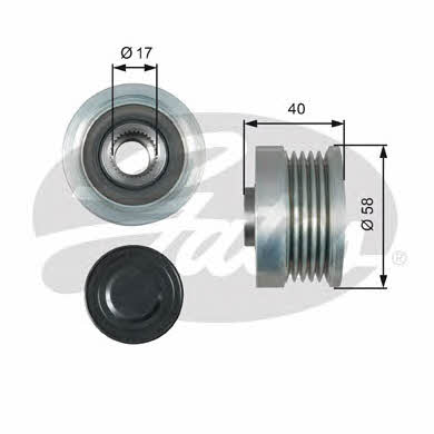 Gates OAP7163 Freewheel clutch, alternator OAP7163: Buy near me at 2407.PL in Poland at an Affordable price!
