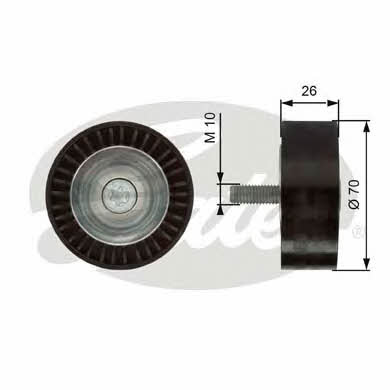 Gates V-ribbed belt tensioner (drive) roller – price 106 PLN