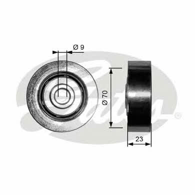 Gates V-ribbed belt tensioner (drive) roller – price 84 PLN