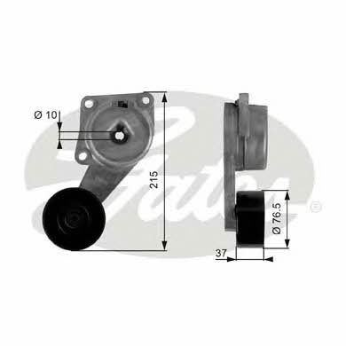 Gates T38133 V-ribbed belt tensioner (drive) roller T38133: Buy near me in Poland at 2407.PL - Good price!