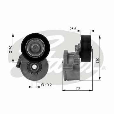 Gates V-ribbed belt tensioner (drive) roller – price 137 PLN