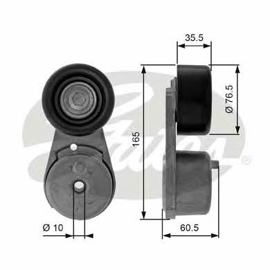 Gates V-ribbed belt tensioner (drive) roller – price 202 PLN