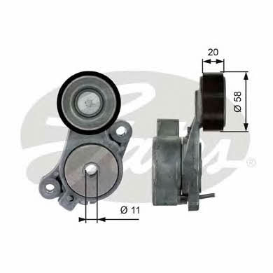 Gates T39040 V-ribbed belt tensioner (drive) roller T39040: Buy near me in Poland at 2407.PL - Good price!
