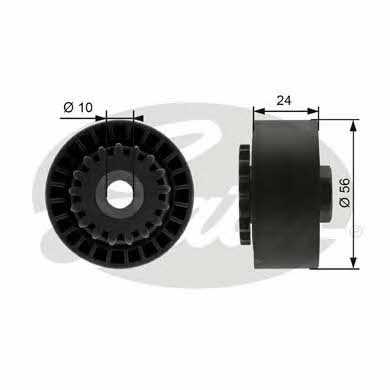 Gates V-ribbed belt tensioner (drive) roller – price 145 PLN