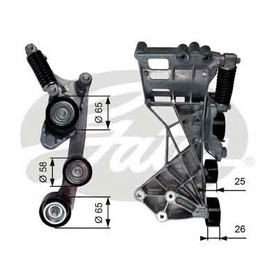 Gates T39136 V-ribbed belt tensioner (drive) roller T39136: Buy near me in Poland at 2407.PL - Good price!