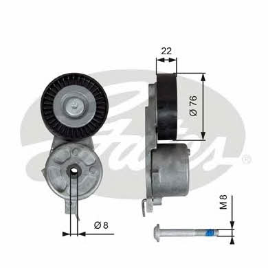 Gates T39141 V-ribbed belt tensioner (drive) roller T39141: Buy near me in Poland at 2407.PL - Good price!