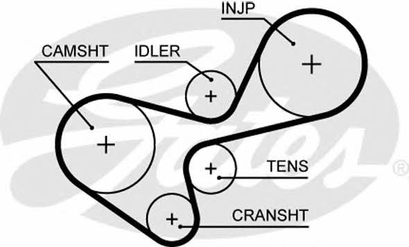 Gates 5639XS Ремень ГРМ 5639XS: Купить в Польше - Отличная цена на 2407.PL!