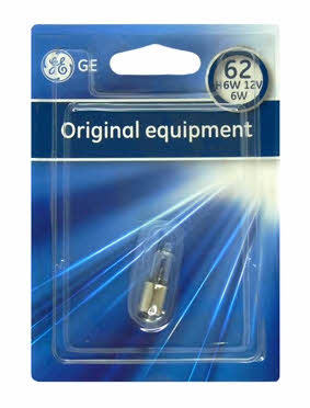General Electric 38850 Glow bulb H6W 12V 6W 38850: Buy near me in Poland at 2407.PL - Good price!