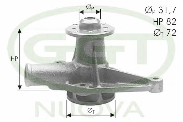 GGT PA12014 Water pump PA12014: Buy near me in Poland at 2407.PL - Good price!