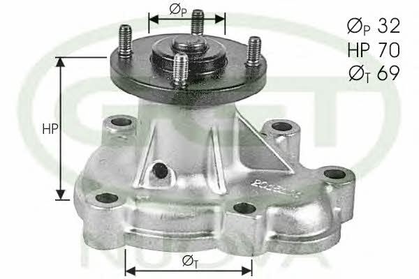 GGT PA12172 Water pump PA12172: Buy near me in Poland at 2407.PL - Good price!