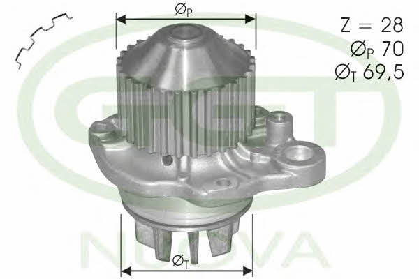GGT PA11113 Water pump PA11113: Buy near me in Poland at 2407.PL - Good price!