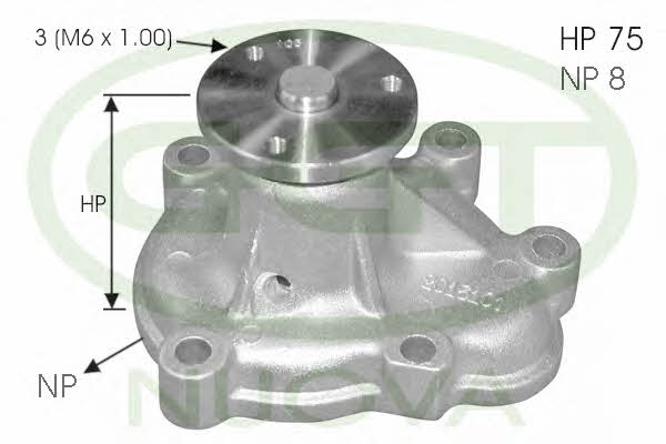 GGT PA12613 Water pump PA12613: Buy near me in Poland at 2407.PL - Good price!