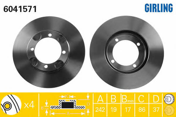 Girling 6041571 Bremsscheibe 6041571: Kaufen Sie zu einem guten Preis in Polen bei 2407.PL!