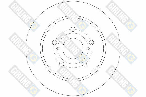 Girling 6061734 Rear brake disc, non-ventilated 6061734: Buy near me in Poland at 2407.PL - Good price!