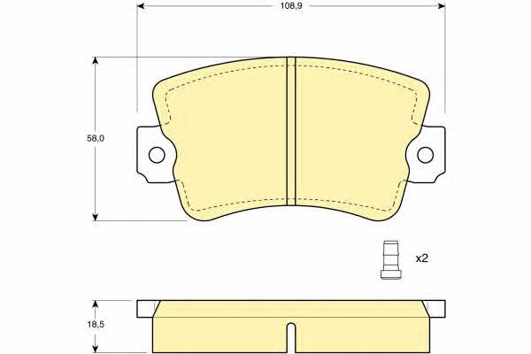 Girling 6102433 Brake Pad Set, disc brake 6102433: Buy near me at 2407.PL in Poland at an Affordable price!