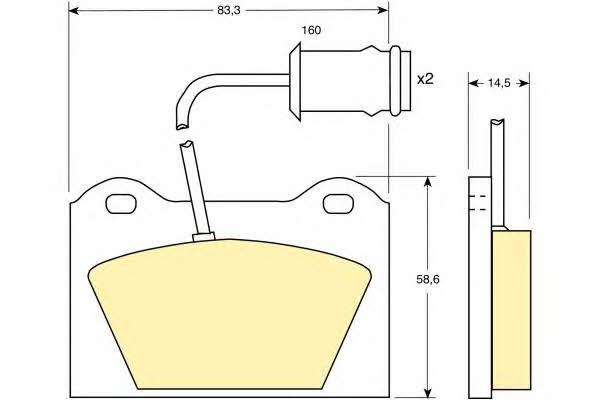 Girling 6102532 Brake Pad Set, disc brake 6102532: Buy near me in Poland at 2407.PL - Good price!