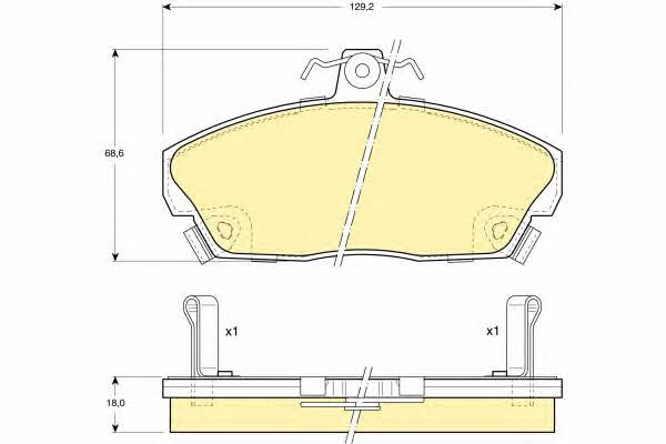 Girling 6104961 Brake Pad Set, disc brake 6104961: Buy near me in Poland at 2407.PL - Good price!