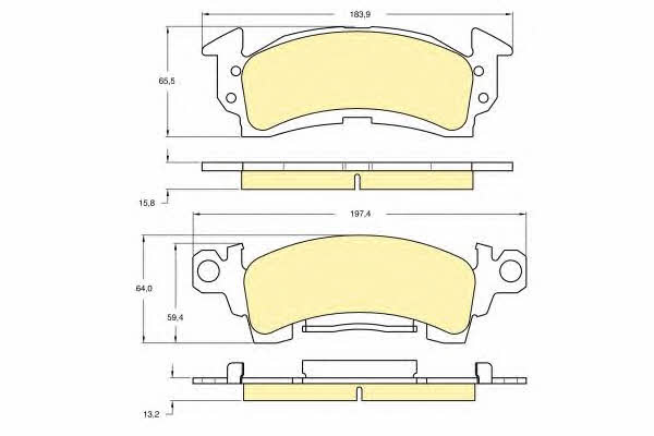 Girling 6107425 Brake Pad Set, disc brake 6107425: Buy near me in Poland at 2407.PL - Good price!