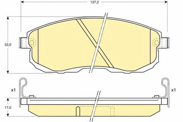 Girling 6110039 Гальмівні колодки, комплект 6110039: Приваблива ціна - Купити у Польщі на 2407.PL!