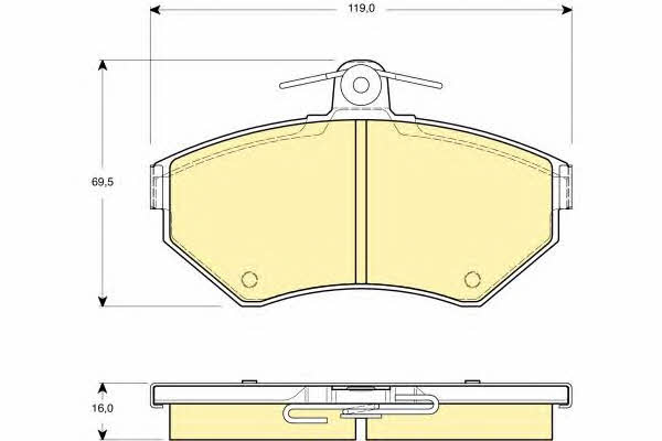 Girling 6114371 Brake Pad Set, disc brake 6114371: Buy near me in Poland at 2407.PL - Good price!