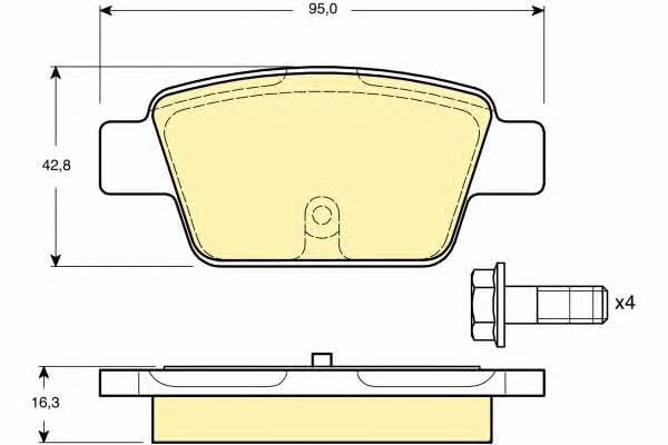 Girling 6114854 Гальмівні колодки, комплект 6114854: Приваблива ціна - Купити у Польщі на 2407.PL!