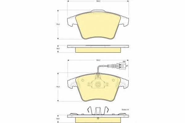 Girling 6115552 Brake Pad Set, disc brake 6115552: Buy near me in Poland at 2407.PL - Good price!