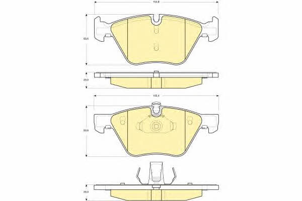 Girling 6115592 Тормозные колодки дисковые, комплект 6115592: Отличная цена - Купить в Польше на 2407.PL!