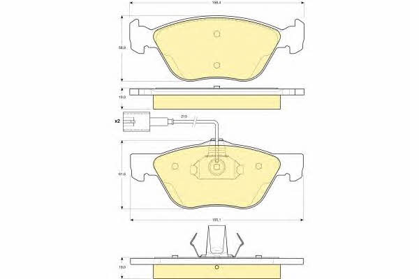 Girling 6116022 Brake Pad Set, disc brake 6116022: Buy near me in Poland at 2407.PL - Good price!