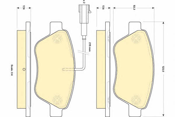 Girling 6118424 Brake Pad Set, disc brake 6118424: Buy near me in Poland at 2407.PL - Good price!