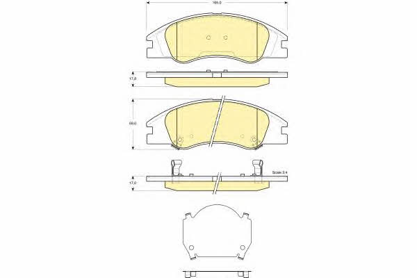 Girling 6133679 Brake Pad Set, disc brake 6133679: Buy near me in Poland at 2407.PL - Good price!