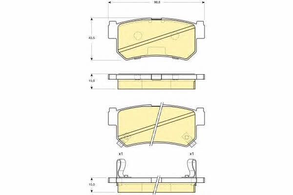 Girling 6133829 Brake Pad Set, disc brake 6133829: Buy near me in Poland at 2407.PL - Good price!