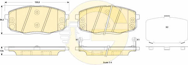 Girling 6135239 Brake Pad Set, disc brake 6135239: Buy near me in Poland at 2407.PL - Good price!