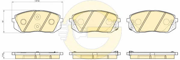 Girling 6135309 Гальмівні колодки, комплект 6135309: Приваблива ціна - Купити у Польщі на 2407.PL!