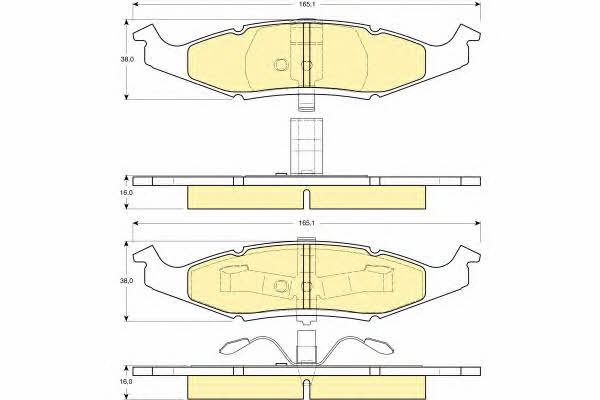 Girling 6140065 Тормозные колодки дисковые, комплект 6140065: Отличная цена - Купить в Польше на 2407.PL!