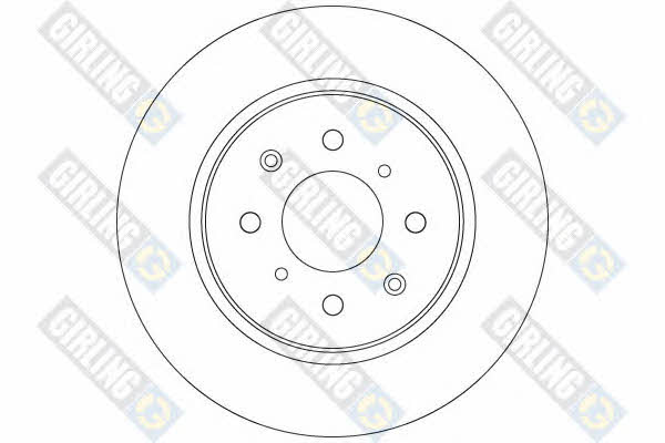 Girling 6063184 Rear brake disc, non-ventilated 6063184: Buy near me at 2407.PL in Poland at an Affordable price!