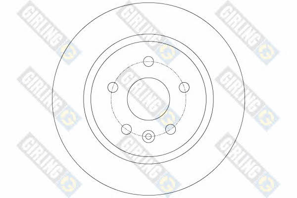 Girling 6063404 Rear brake disc, non-ventilated 6063404: Buy near me at 2407.PL in Poland at an Affordable price!