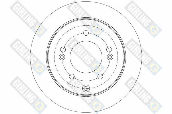 Girling 6078194 Rear brake disc, non-ventilated 6078194: Buy near me in Poland at 2407.PL - Good price!